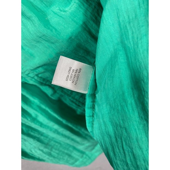 CJ Banks Green Lightweight Zip Up Ruched Windbreaker Jacket Size 3X Plus Size - Picture 4 of 8